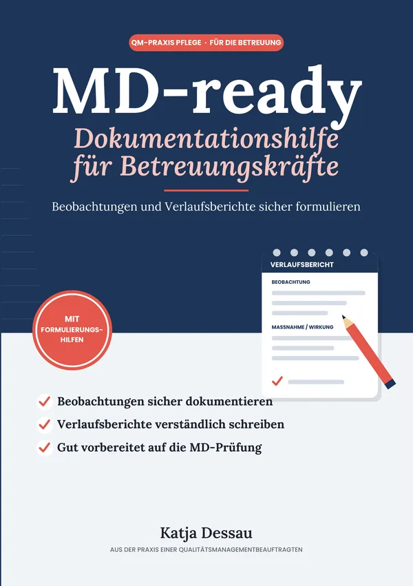 Cover: MD-ready: Dokumentationshilfe für Betreuungskräfte