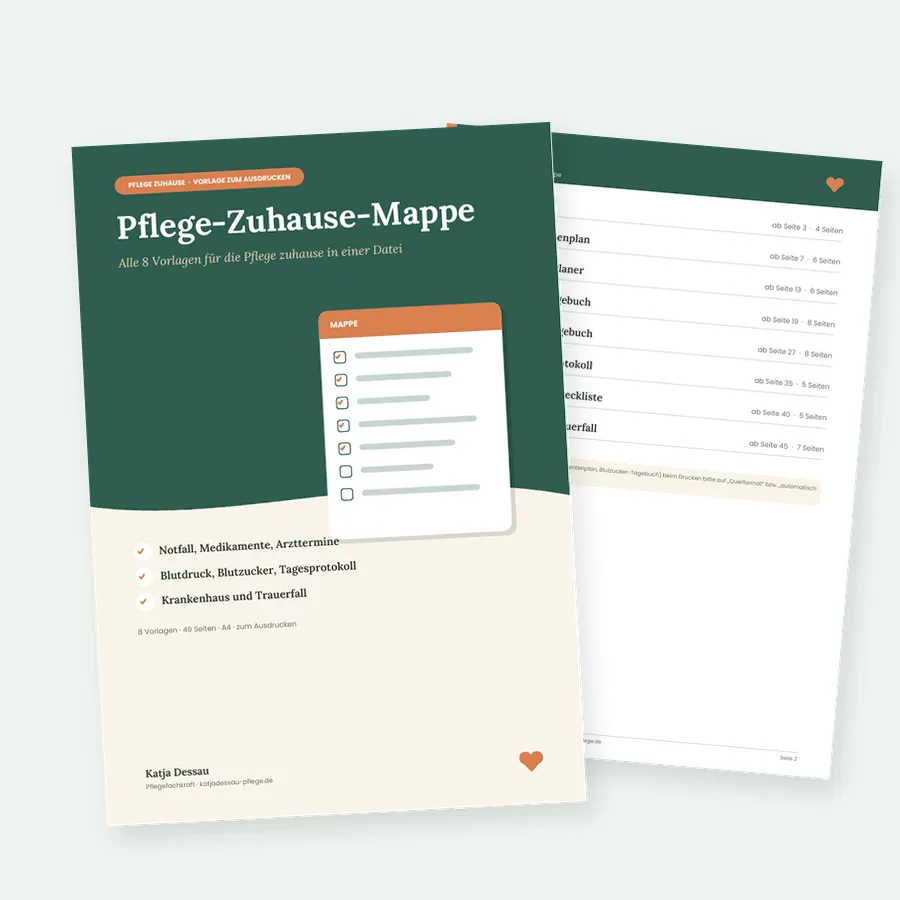 Vorschau: Pflege-Zuhause-Mappe